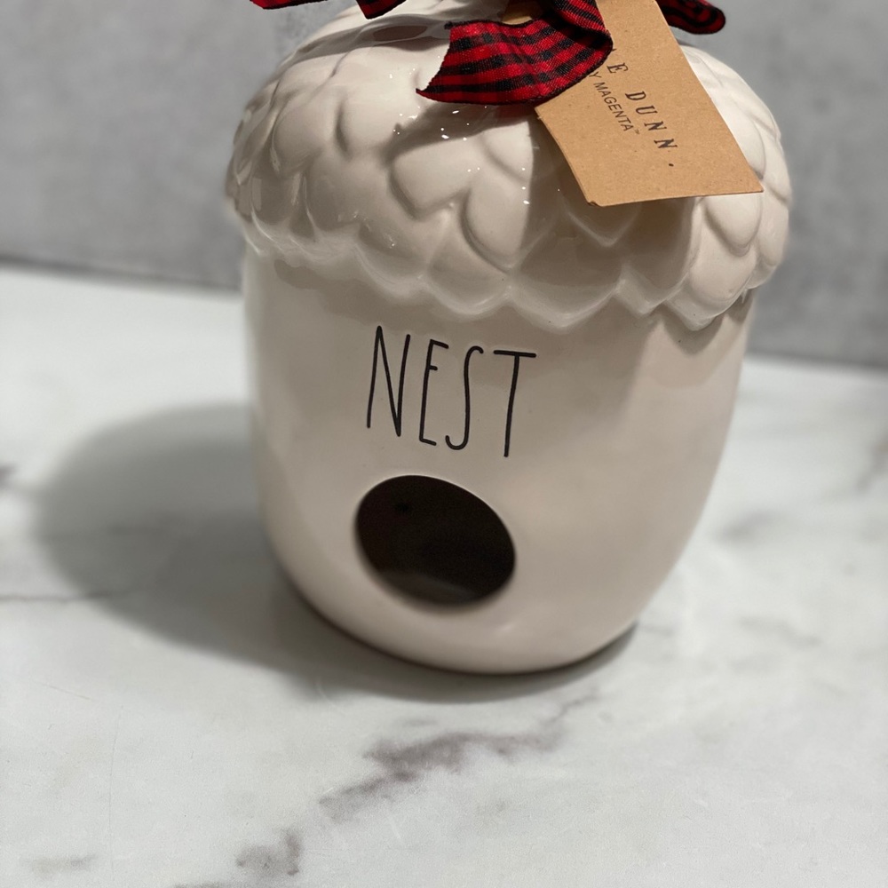 Rae Dunn “NEST” Acorn Ceramic Birdhouse - Picture 10 of 11
